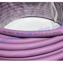 CAN-BUS cable LSZH 2x2x0.5mm2 PURPLE