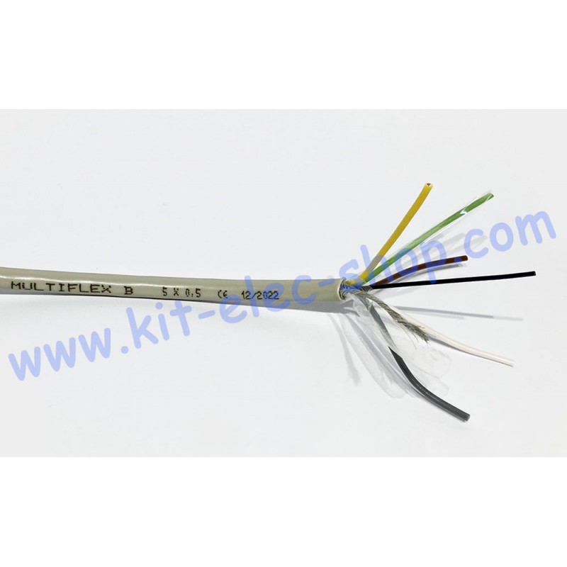 Lapp 1030540 LiYCY Câble Commande Blindé 2x1 Mm² - Résistant UV Extérieur Intérieur