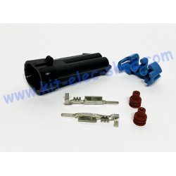 DELPHI METRI-PACK 150 2-position male connector pack with 2 male contacts