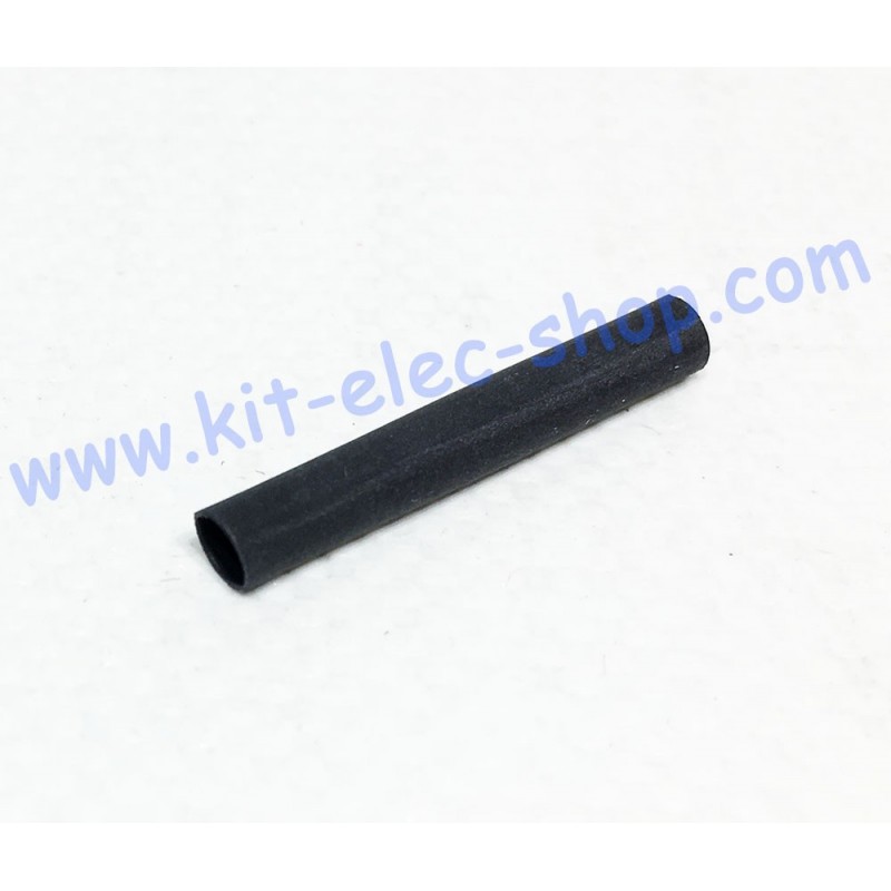 Heat shrink tubing 6.4mm thin black 2cm