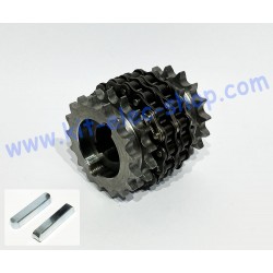 08B2 chain coupling for shafts from 11mm to 32mm internal mounting