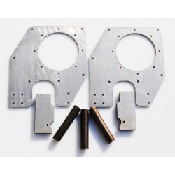 Double plate aluminum mounting kit for AGNI motor without roller