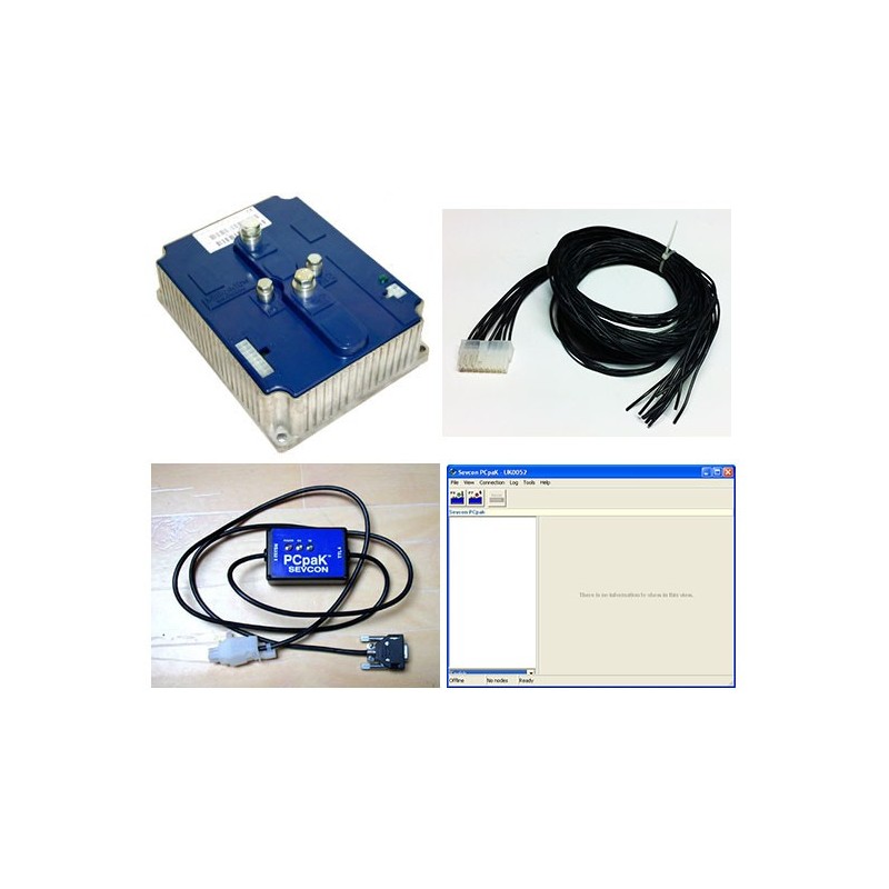 SEVCON Millipak 4Q controller pack with MOLEX cable and Pcpak dongle
