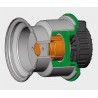 PMSG 100-500 wheel motor with 2/16 gearbox