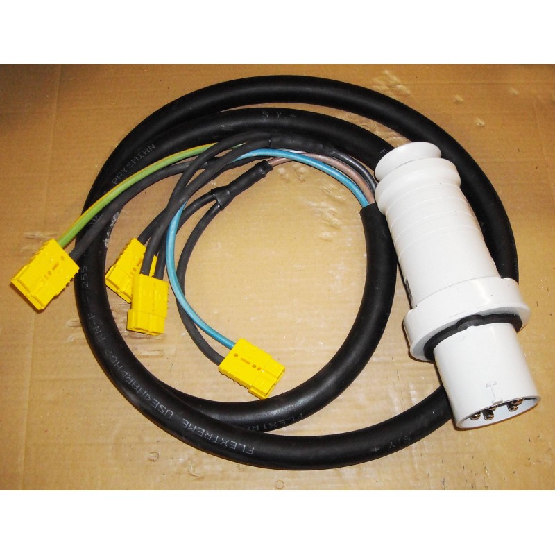 Câble pour 4 chargeurs 12V en SB50 avec prise mâle PK63A 10m