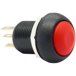 Red waterproof push button D13mm NO-NC IP67
