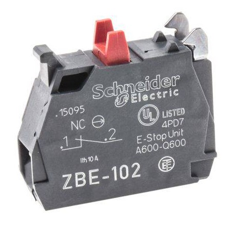 Red screw-on auxiliary contact NC ZBE102