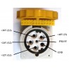 Male plug 63A PK yellow 3P+N+T second hand