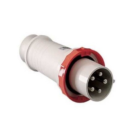 Male plug 3P+N+T 125A 380V-415V red IP67 Pratika 81395