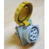 Female socket 63A PK yellow 3P+N+T second hand