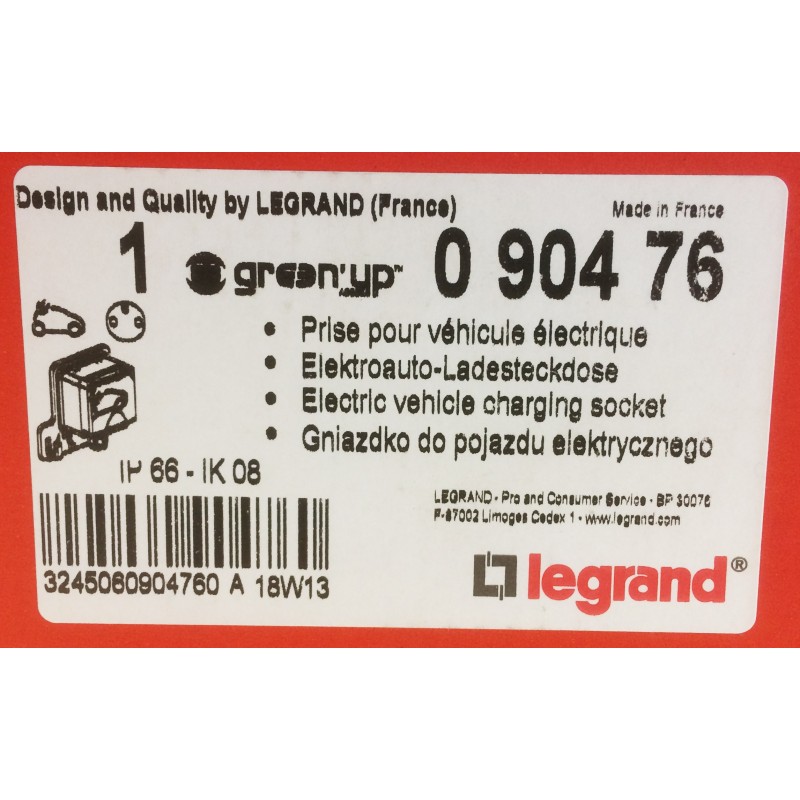 Legrand Green'up Access ready to install kit for electric vehicle 090476