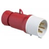 Male Plug 3P+N+T 32A 380V-415V RED PKE32M435