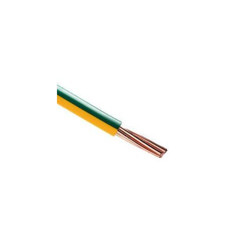Câble souple 4mm2 jaune-vert le mètre