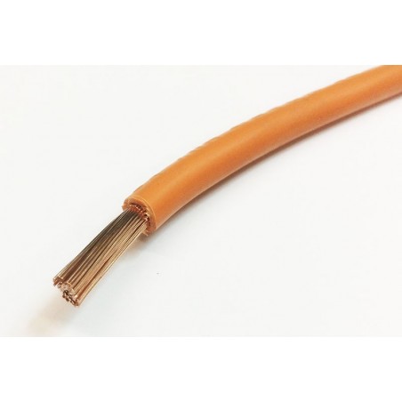 Câble souple 10mm2 orange le mètre