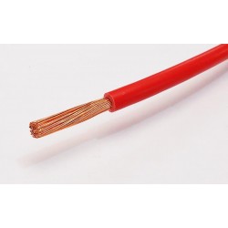Câble souple 10mm2 rouge le mètre