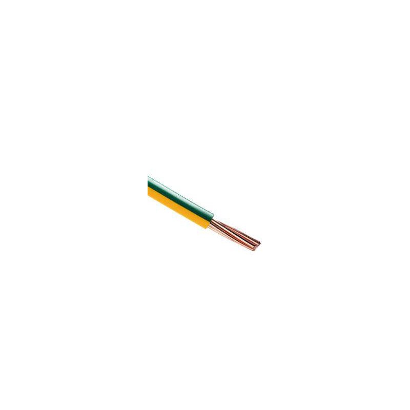 Câble Electraline H07V-K 1x1.5mm² 25m - Jaune/Vert - Couronne