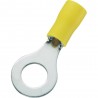 Yellow 4mm ring crimp terminal for 6mm2 cable