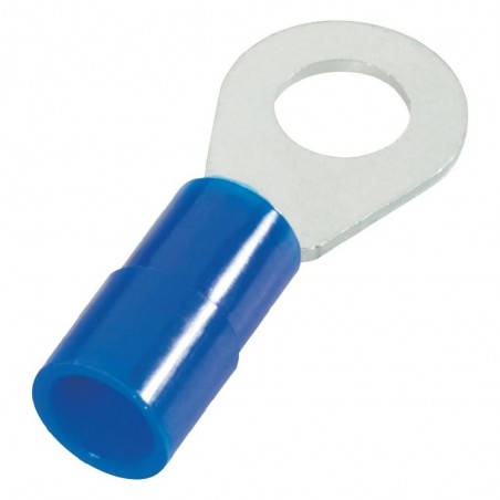 Blue 5mm ring crimp terminal for 2.5mm2 cable